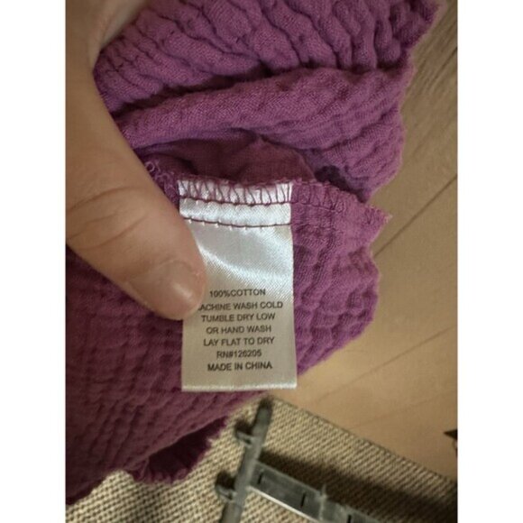 Joie Paper Bag High Waist Shorts Size‎ Medium Magenta Gauze Like Cotton Casual - Picture 5 of 5